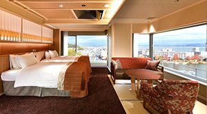 Luxury Floor Rooms with open-air hot spring baths Karoi Suite “Akane”